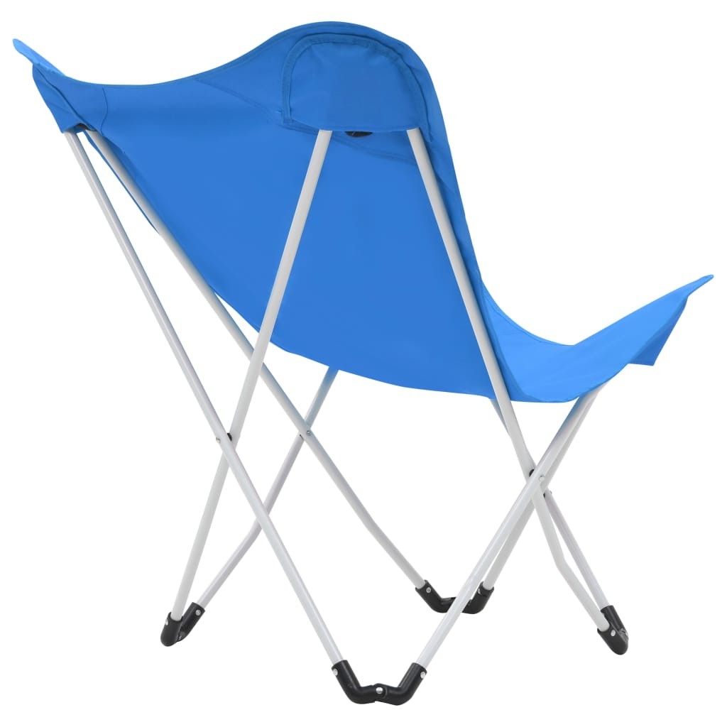 Butterfly Camping Chairs 2 pcs Foldable Blue